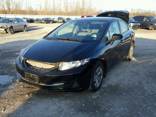 19XFB2F54EE013755 - 2014 HONDA CIVIC LX BLACK photo 2