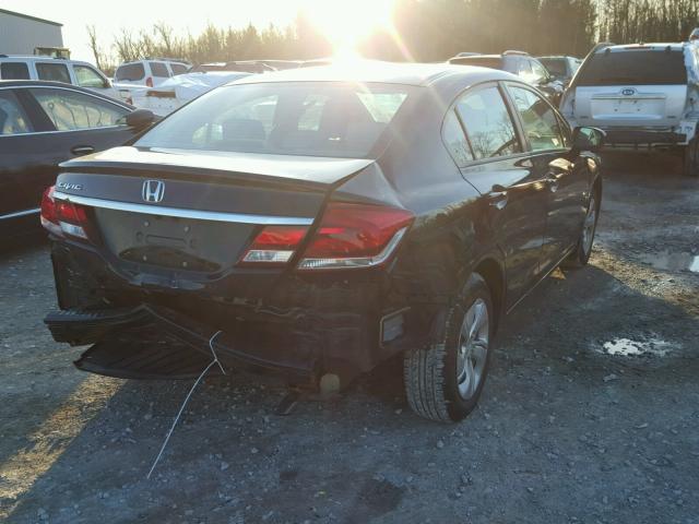 19XFB2F54EE013755 - 2014 HONDA CIVIC LX BLACK photo 4