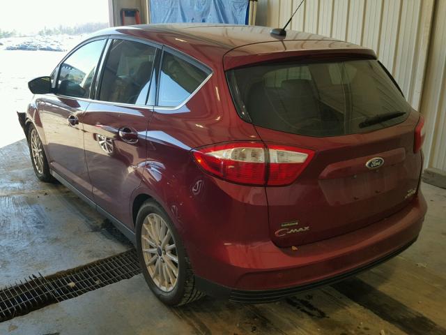 1FADP5BU8EL507556 - 2014 FORD C-MAX SEL BURGUNDY photo 3