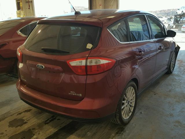 1FADP5BU8EL507556 - 2014 FORD C-MAX SEL BURGUNDY photo 4