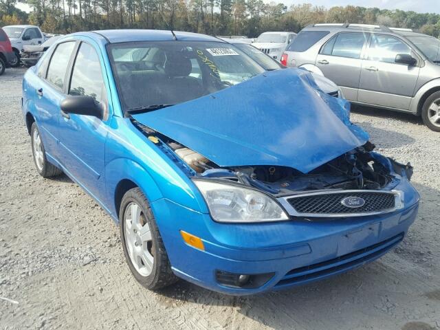 1FAHP34N37W360897 - 2007 FORD FOCUS ZX4 BLUE photo 1