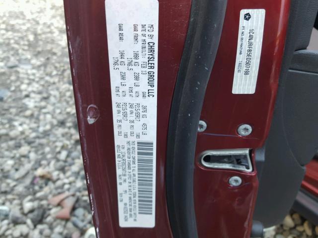 1C4NJRFB5ED507198 - 2014 JEEP PATRIOT LA MAROON photo 10