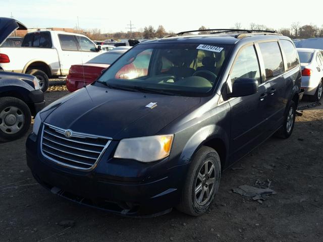 2A8HR54P98R142662 - 2008 CHRYSLER TOWN & COU BLUE photo 2