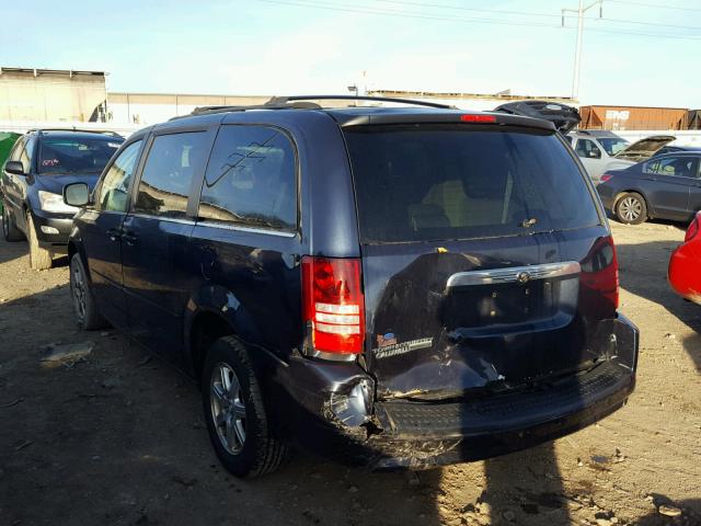 2A8HR54P98R142662 - 2008 CHRYSLER TOWN & COU BLUE photo 3