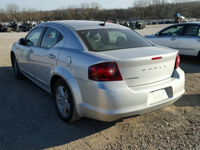 1C3CDZCB9CN156746 - 2012 DODGE AVENGER SX SILVER photo 3