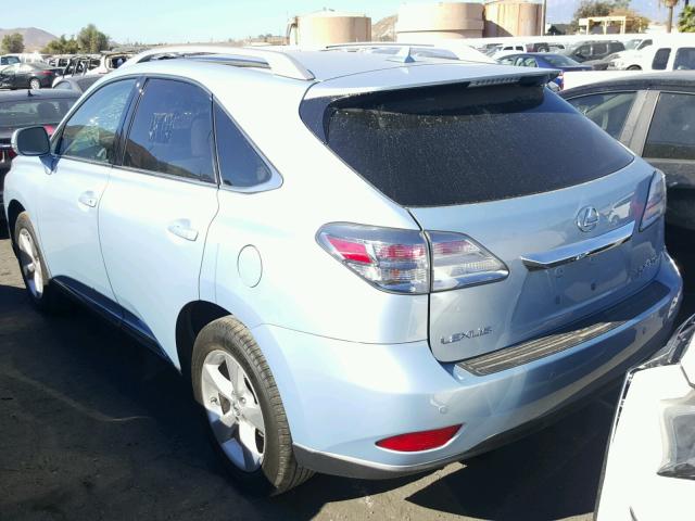 2T2BK1BA0AC037261 - 2010 LEXUS RX 350 BLUE photo 3