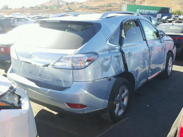 2T2BK1BA0AC037261 - 2010 LEXUS RX 350 BLUE photo 4