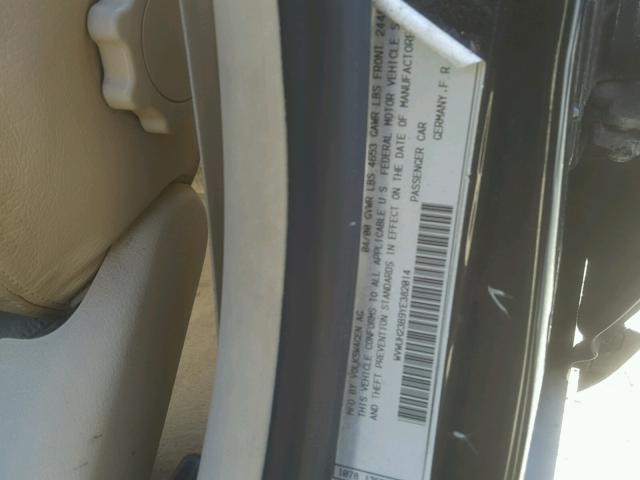 WVWUH23B9YE382014 - 2000 VOLKSWAGEN PASSAT GLX 黑色 照片 10