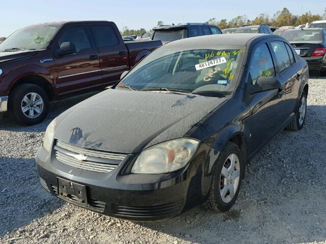 1G1AK58F687219965 - 2008 CHEVROLET COBALT LS BLACK photo 2