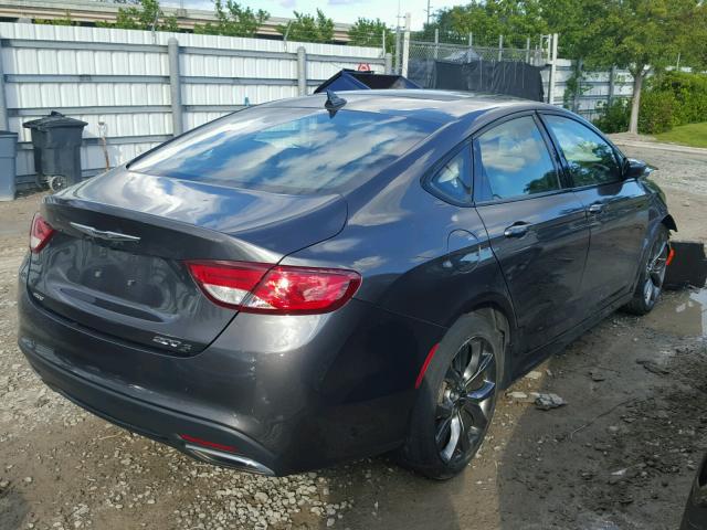 1C3CCCDG7FN665121 - 2015 CHRYSLER 200 S CHARCOAL photo 4