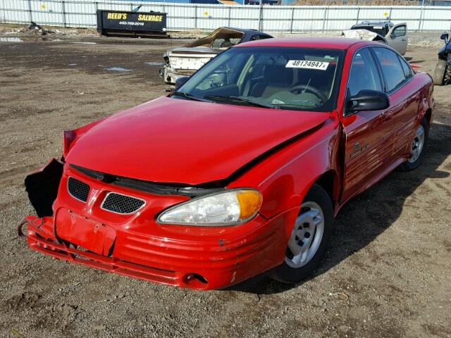 1G2NF52T41M503702 - 2001 PONTIAC GRAND AM S RED photo 2