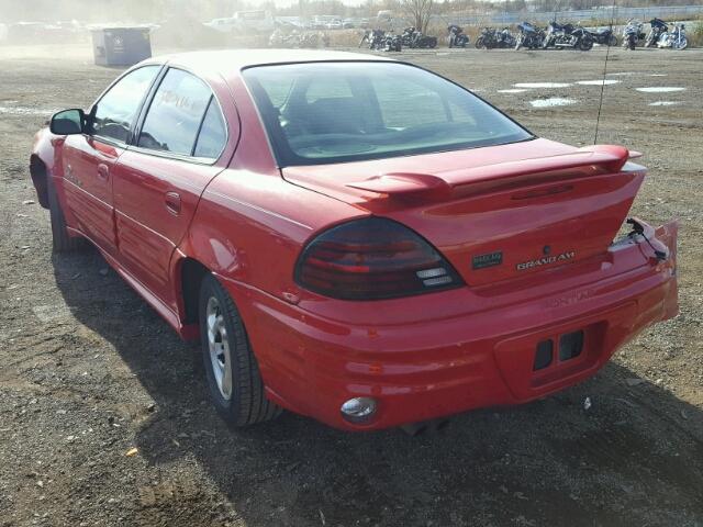 1G2NF52T41M503702 - 2001 PONTIAC GRAND AM S 红色 照片 3
