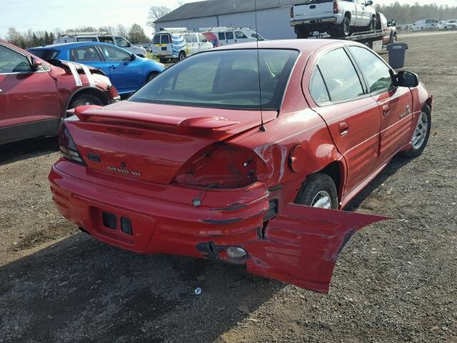 1G2NF52T41M503702 - 2001 PONTIAC GRAND AM S RED photo 4