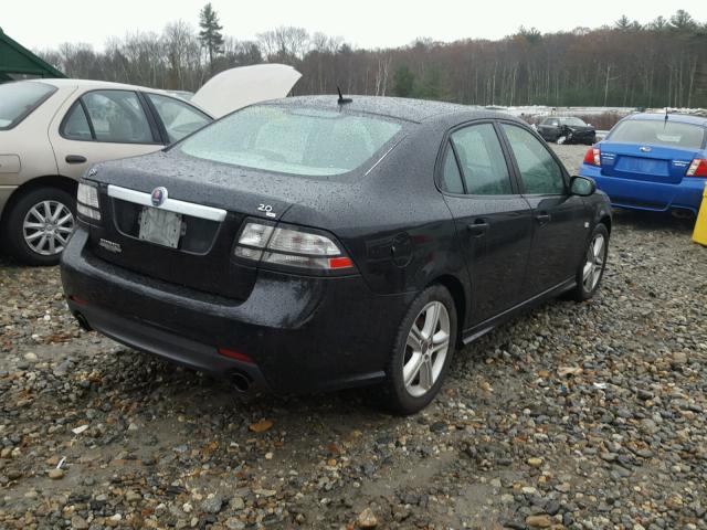 YS3FB42Y191015475 - 2009 SAAB 9-3 2.0T BLACK photo 4