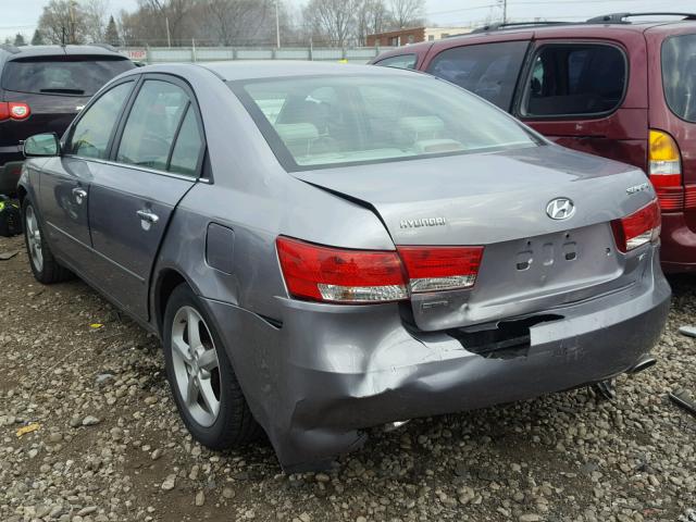 5NPEU46F27H220525 - 2007 HYUNDAI SONATA SE GRAY photo 3