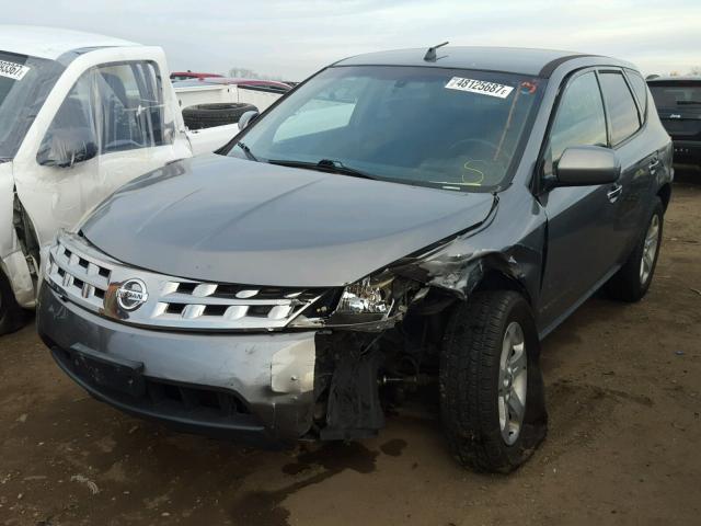 JN8AZ08W55W408120 - 2005 NISSAN MURANO SL GRAY photo 2