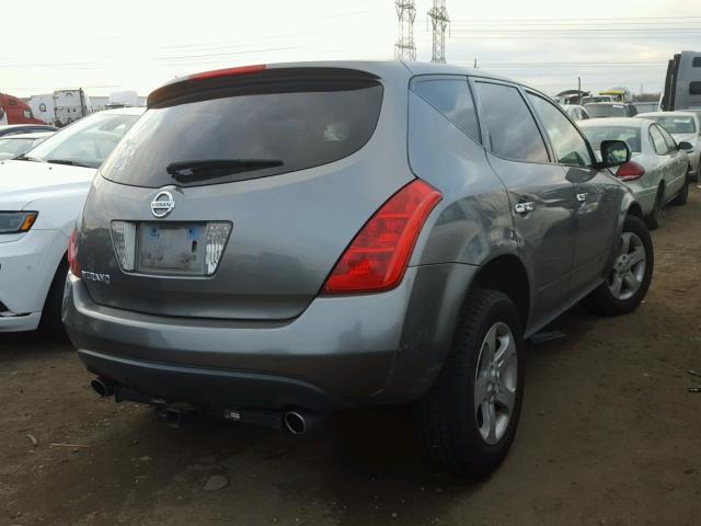 JN8AZ08W55W408120 - 2005 NISSAN MURANO SL GRAY photo 4