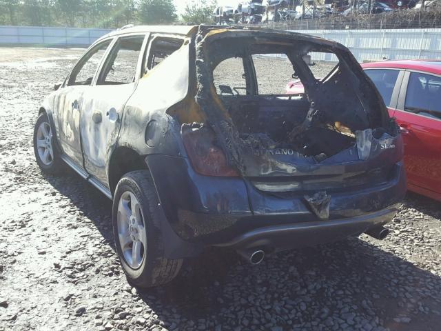 JN8AZ08WX4W343005 - 2004 NISSAN MURANO SL BLUE photo 3