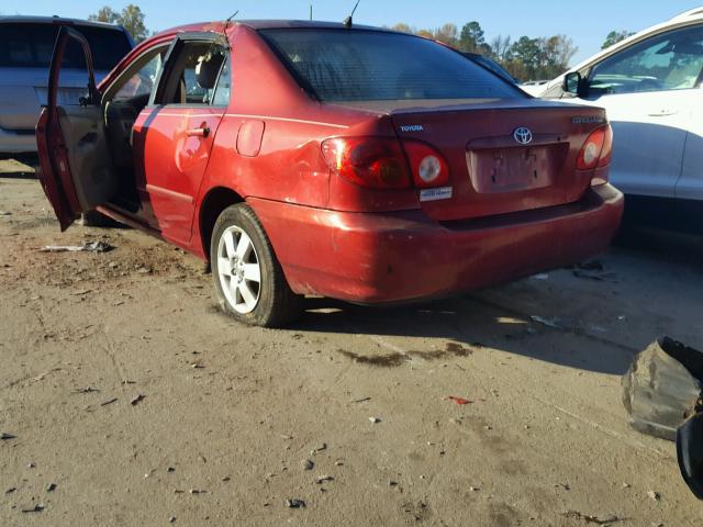 2T1BR32E34C187500 - 2004 TOYOTA COROLLA CE RED photo 3