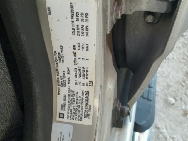 1GCDS13E698104208 - 2009 CHEVROLET COLORADO TAN photo 10