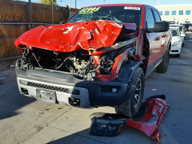 1C6RR7YG4FS756779 - 2015 RAM 1500 REBEL წითელი ფოტო 9