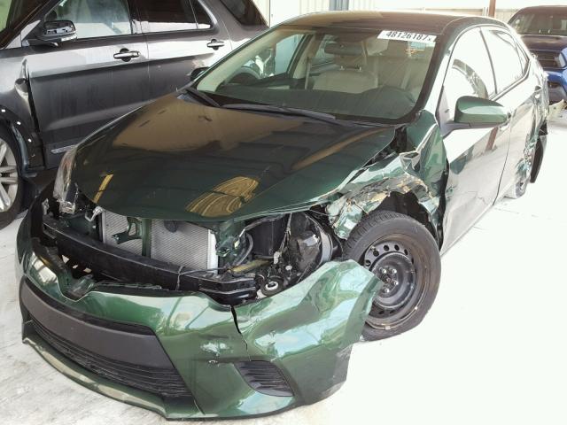 2T1BURHE0EC151631 - 2014 TOYOTA COROLLA L GREEN photo 2