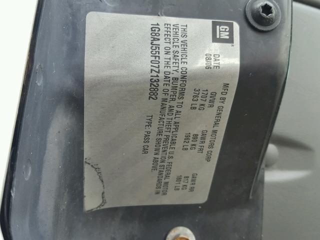 1G8AJ55F07Z132882 - 2007 SATURN ION LEVEL Ağ foto 10