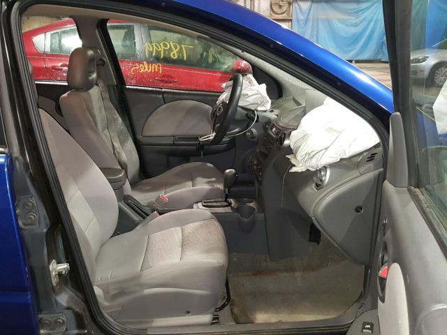 1G8AJ52FX5Z112317 - 2005 SATURN ION LEVEL BLUE photo 5