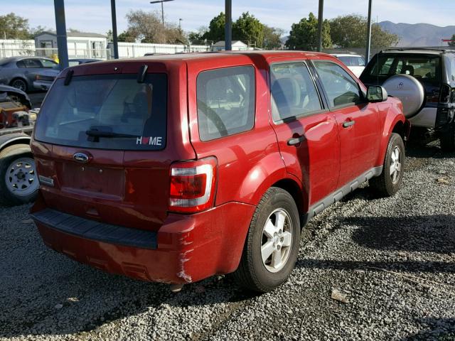 1FMCU0C79AKC48453 - 2010 FORD ESCAPE XLS RED photo 4