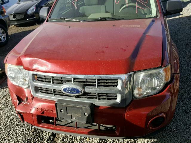 1FMCU0C79AKC48453 - 2010 FORD ESCAPE XLS RED photo 7