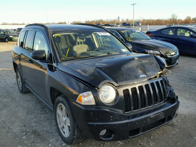 1J8FF47W27D430893 - 2007 JEEP COMPASS BLACK photo 1