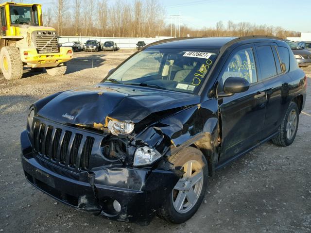 1J8FF47W27D430893 - 2007 JEEP COMPASS BLACK photo 2