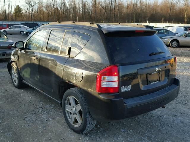 1J8FF47W27D430893 - 2007 JEEP COMPASS BLACK photo 3