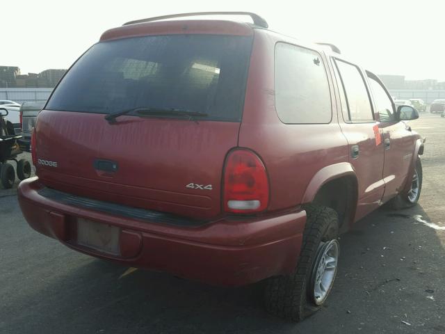 1B4HS28Y0WF102503 - 1998 DODGE DURANGO RED photo 4