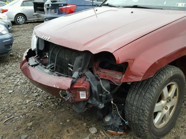 1J8GR48K88C246069 - 2008 JEEP GRAND CHER RED photo 9