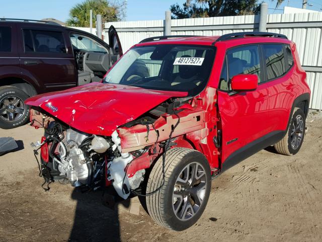 ZACCJABT0FPC06705 - 2015 JEEP RENEGADE L RED photo 2