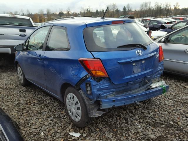 VNKJTUD36HA076200 - 2017 TOYOTA YARIS L BLUE photo 3