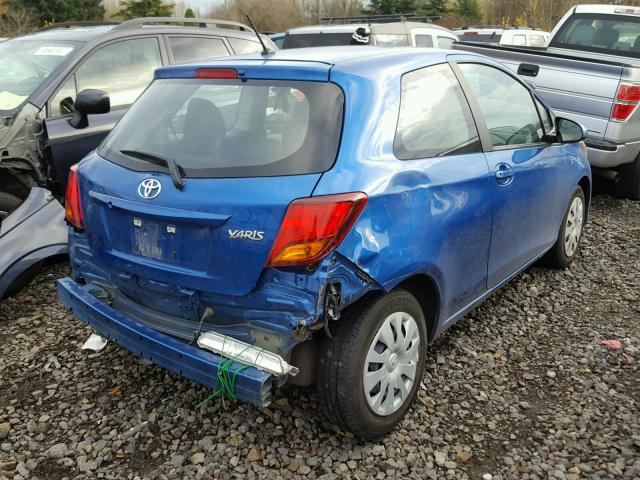 VNKJTUD36HA076200 - 2017 TOYOTA YARIS L BLUE photo 4