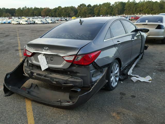 5NPEC4AC2BH145589 - 2011 HYUNDAI SONATA SE GRAY photo 4