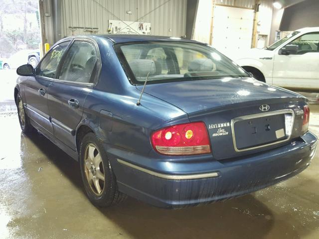 KMHWF35H35A182637 - 2005 HYUNDAI SONATA GLS BLUE photo 3