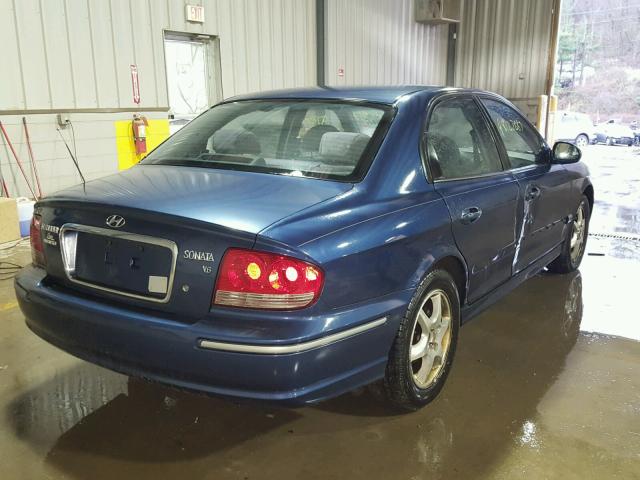 KMHWF35H35A182637 - 2005 HYUNDAI SONATA GLS BLUE photo 4