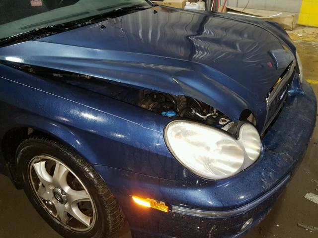 KMHWF35H35A182637 - 2005 HYUNDAI SONATA GLS BLUE photo 9