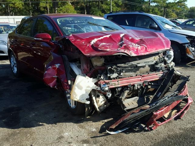 1FA6P0H72E5350236 - 2014 FORD FUSION SE RED photo 1