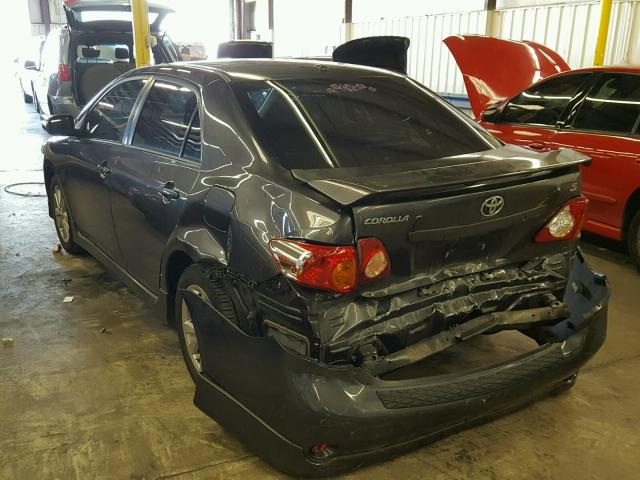 1NXBU40E39Z083389 - 2009 TOYOTA COROLLA BA CHARCOAL photo 3