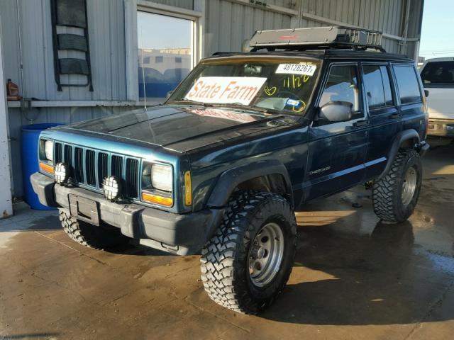 1J4FT28S6WL258737 - 1998 JEEP CHEROKEE S GREEN photo 2