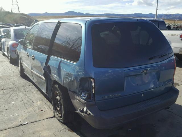 2FMZA50412BA14135 - 2002 FORD WINDSTAR L BLUE photo 3