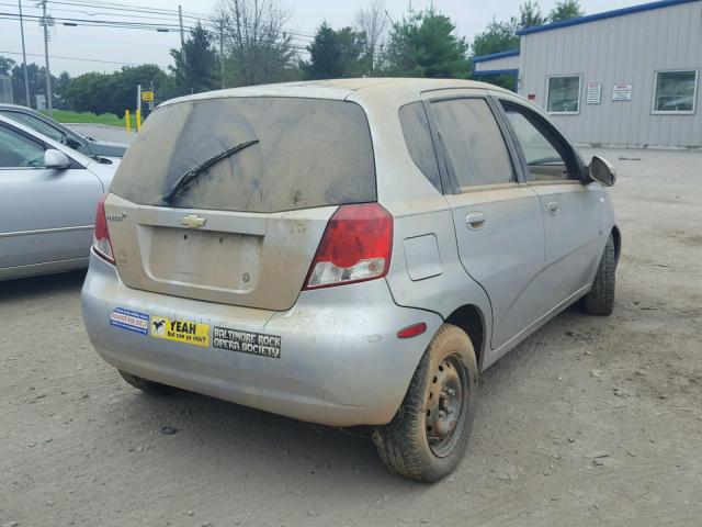 KL1TD66637B728790 - 2007 CHEVROLET AVEO BASE Күміс фото 4