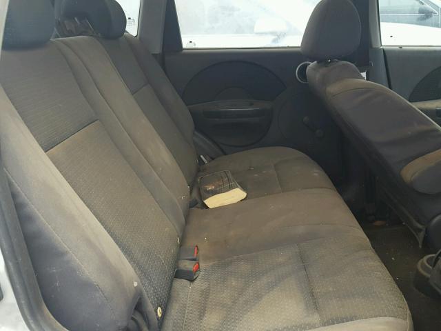 KL1TD66637B728790 - 2007 CHEVROLET AVEO BASE Күміс фото 6