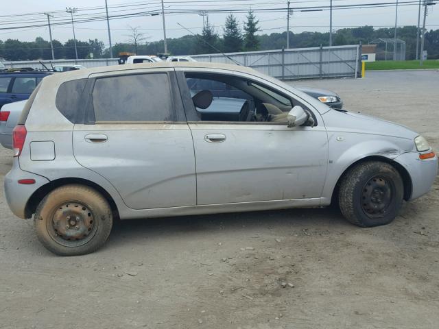 KL1TD66637B728790 - 2007 CHEVROLET AVEO BASE Күміс фото 9