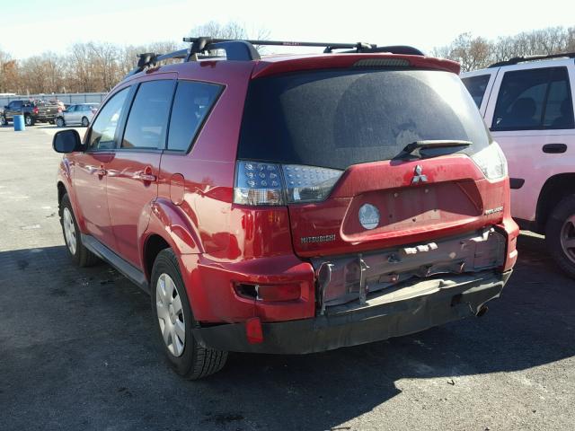 JA4AS2AW3BU028460 - 2011 MITSUBISHI OUTLANDER RED photo 3